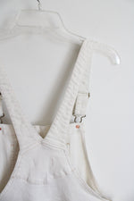 Old Navy White Denim Overall Shorts | L