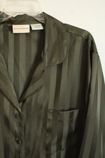 Jaclyn Smith Green Satin 2 Piece Loungewear Set | XXL