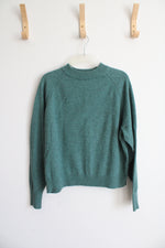 A New Day Green Mock Neck Lightweight Sweater | M