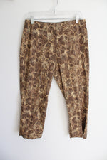 NY Khakis New York & Co. Vintage Brown Snakeskin Cotton Capris | 10