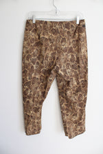 NY Khakis New York & Co. Vintage Brown Snakeskin Cotton Capris | 10