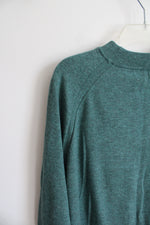 A New Day Green Mock Neck Lightweight Sweater | M