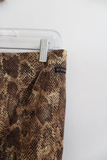 NY Khakis New York & Co. Vintage Brown Snakeskin Cotton Capris | 10