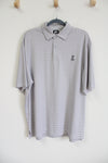 FJ Gray Striped Polo Shirt | XL