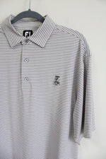 FJ Gray Striped Polo Shirt | XL
