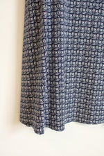 Talbots Blue and White Patterned Maxi Skirt | S Petite