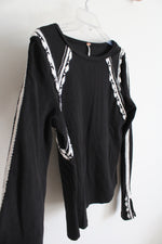 Free People Lost Love Black & White Sweater | L