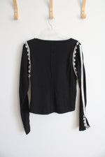 Free People Lost Love Black & White Sweater | L