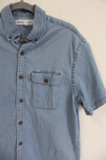 Old Navy Relaxed Fit Chambray Button Down Shirt | L