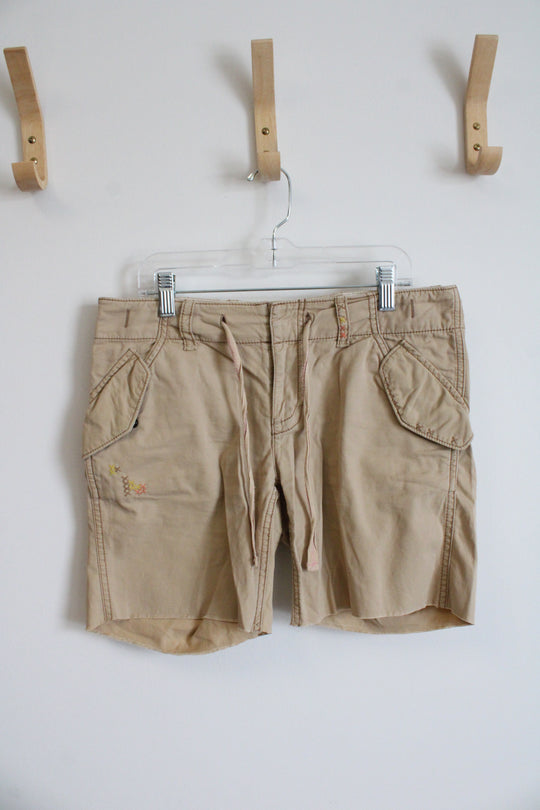 American Eagle Tan Drawstring Shorts | 2