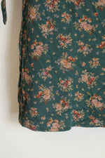 American Eagle Green Floral Wrap Mini Skirt | M