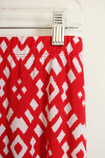 Susan Graver Red and White Patterned Skort | XXL