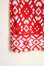 Susan Graver Red and White Patterned Skort | XXL