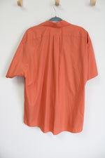 Van Heusen Orange Regular Fit Poplin Shirt | XXL