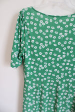 All In Favor Green White Floral Dress | XL