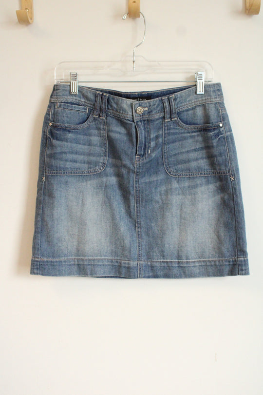 White House Black Market Denim Mini Skirt | 2