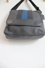 Coach Bond Gray Blue Small Messenger Bag