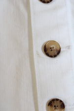 NEW LOFT White Button Down Denim Skirt | 0 Petite