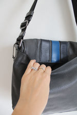 Coach Bond Gray Blue Small Messenger Bag