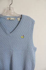 Magnolia Lane Blue Pima Cotton Sweater Vest | L