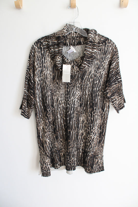 NEW Chico's Cheetah Waves Della Pullover Sweater | 2 (L/12)