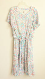 NEW Blair Pastel Retro Abstract Print Cottagecore Midi Dress | 2XL