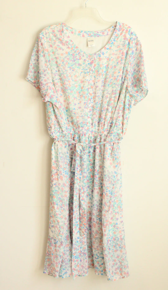 NEW Blair Pastel Retro Abstract Print Cottagecore Midi Dress | 2XL