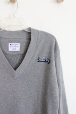 Champion Gray Ocean City V-Neck Sweatshirt | S