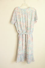 NEW Blair Pastel Retro Abstract Print Cottagecore Midi Dress | 2XL