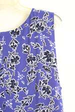 Woman Within Blue Floral Maxi Sleeveless Dress | 22/24