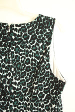 J. Crew Jade Green Leopard Print Tweed Sheath Dress | 8