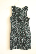 J. Crew Jade Green Leopard Print Tweed Sheath Dress | 8