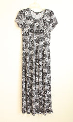Sami & Jo Black and White Floral Maxi Dress | M Petite