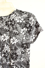 Sami & Jo Black and White Floral Maxi Dress | M Petite