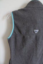 Columbia Gray Fleece & Blue Lined Vest | S