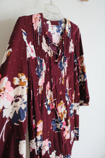 Old Navy Maroon Floral Dress | S
