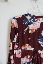 Old Navy Maroon Floral Dress | S
