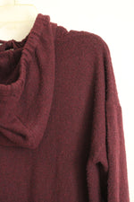 NEW M By Marled Hooded Dark Red Wine Ruby Sweater Dress | XL