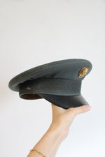 Army Dress Green Wool Vintage Cap | Size 7