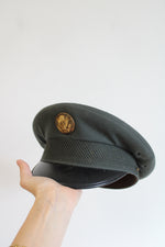 Army Dress Green Wool Vintage Cap | Size 7
