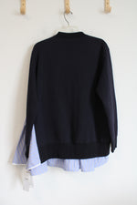 NEW Sacai 6967 Sponge Sweat Navy Pullover | 3 (L)