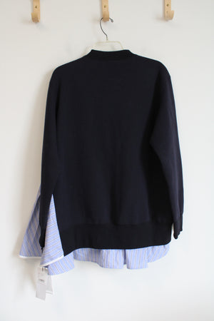 NEW Sacai 6967 Sponge Sweat Navy Pullover | 3 (L)