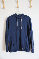 Under Armour Navy Full Zip Hooded Jacket | S