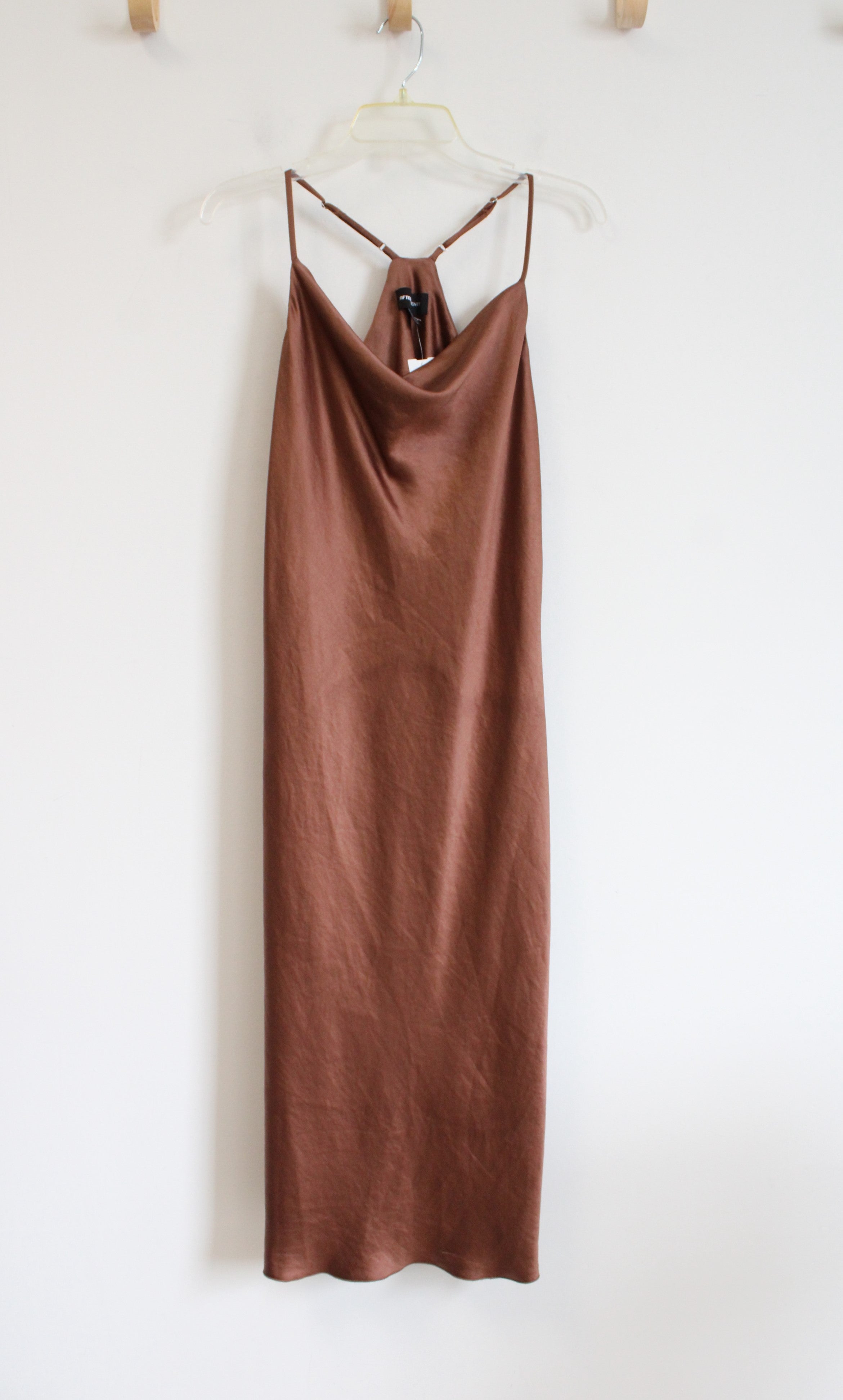 New Fifteen Twenty Cocoa Brown Satin Midi Slip Dress | M New Fifteen Twenty Cocoa Brown Satin Midi Slip Dress | M