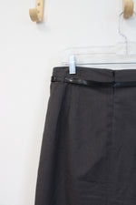 Ann Taylor Gray Belted Pencil Skirt | 12