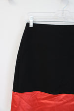 Ann Taylor Black & Orange Mini Skirt | 2 Petite