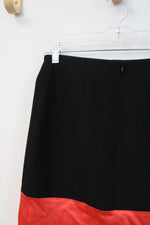 Ann Taylor Black & Orange Mini Skirt | 2 Petite
