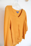 Apt.9 Yellow Gold Flowy Long Sleeved Top | M
