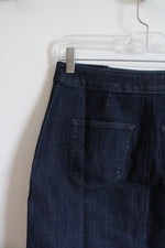 NEW LOFT Dark Wash Denim Mini Skirt | 0 Petite
