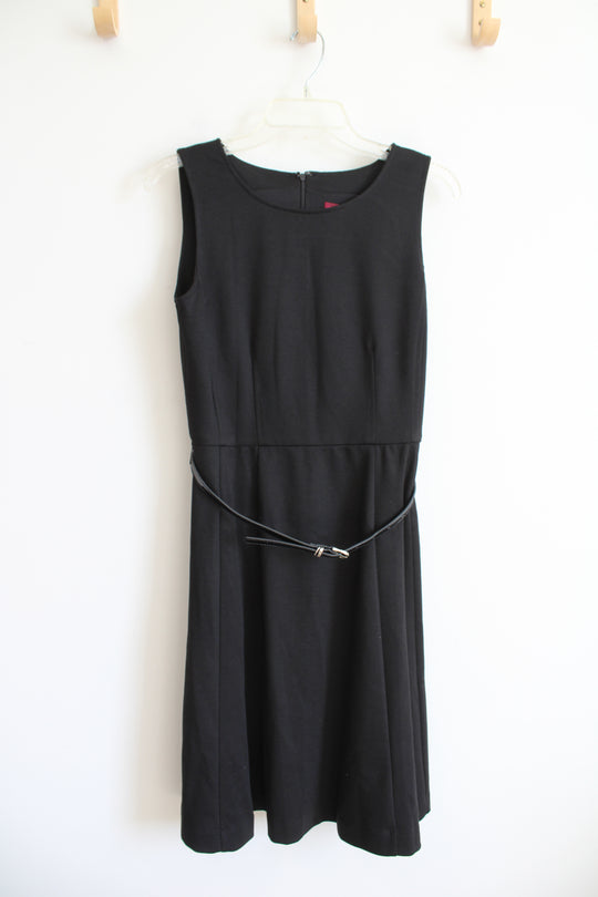 212 Collection Black Belted A-Line Dress | XS